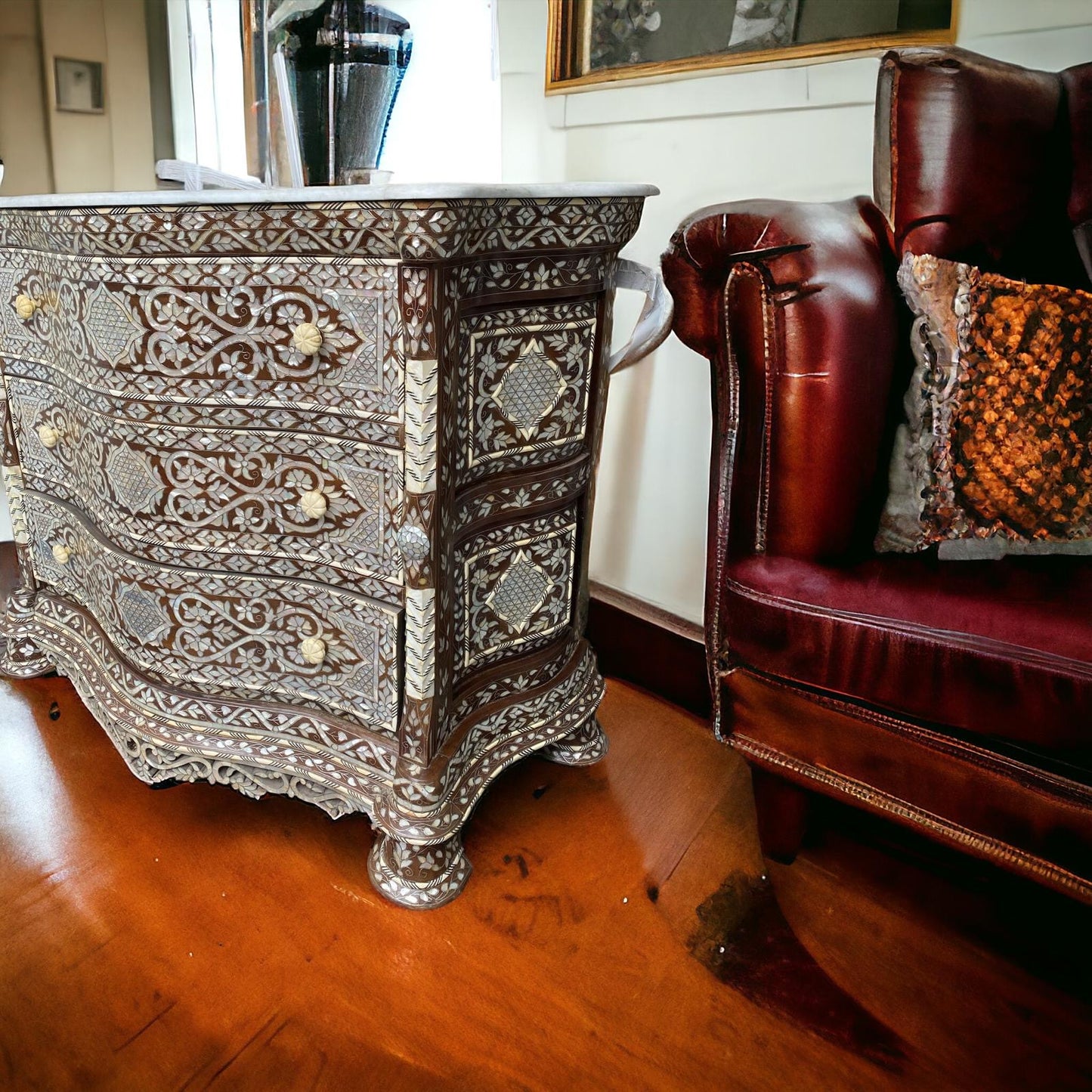 Aleppo mother of pearl cabinet