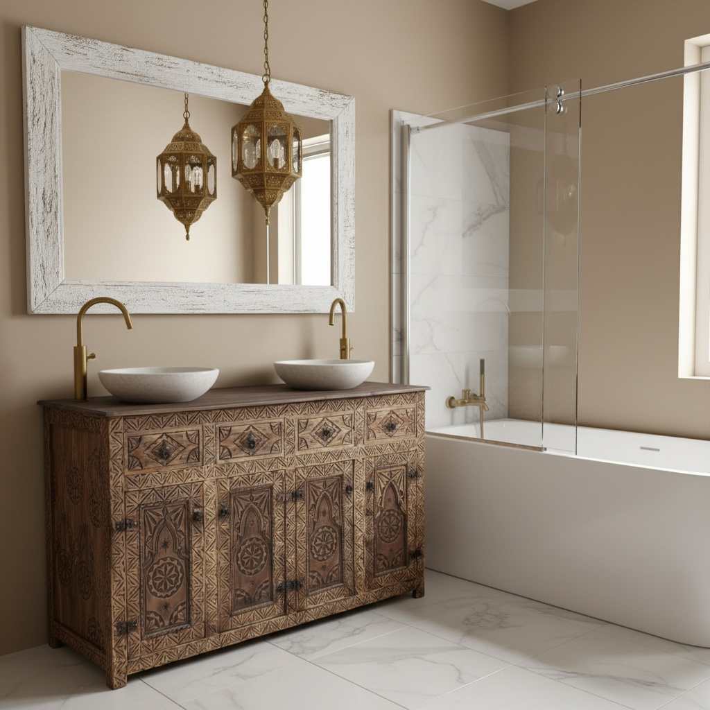 Berber atlas vanity sink cabinet
