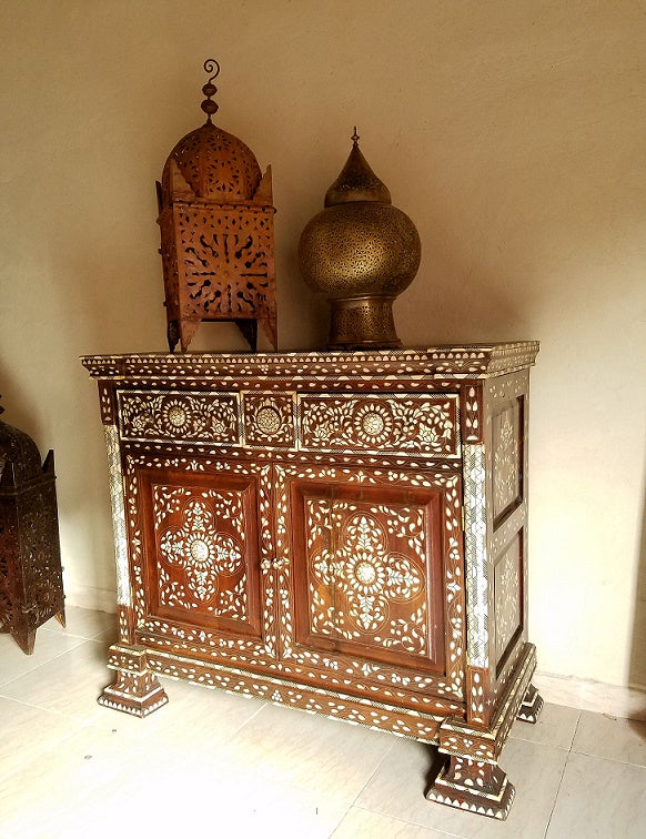 Antique mother of pearl cabinet