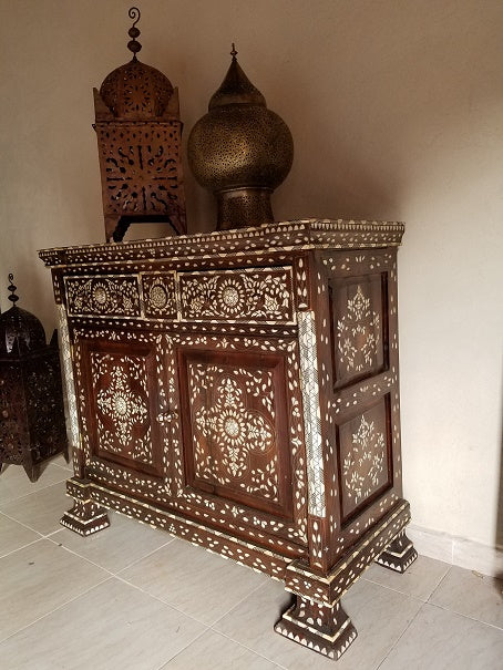 Antique mother of pearl cabinet