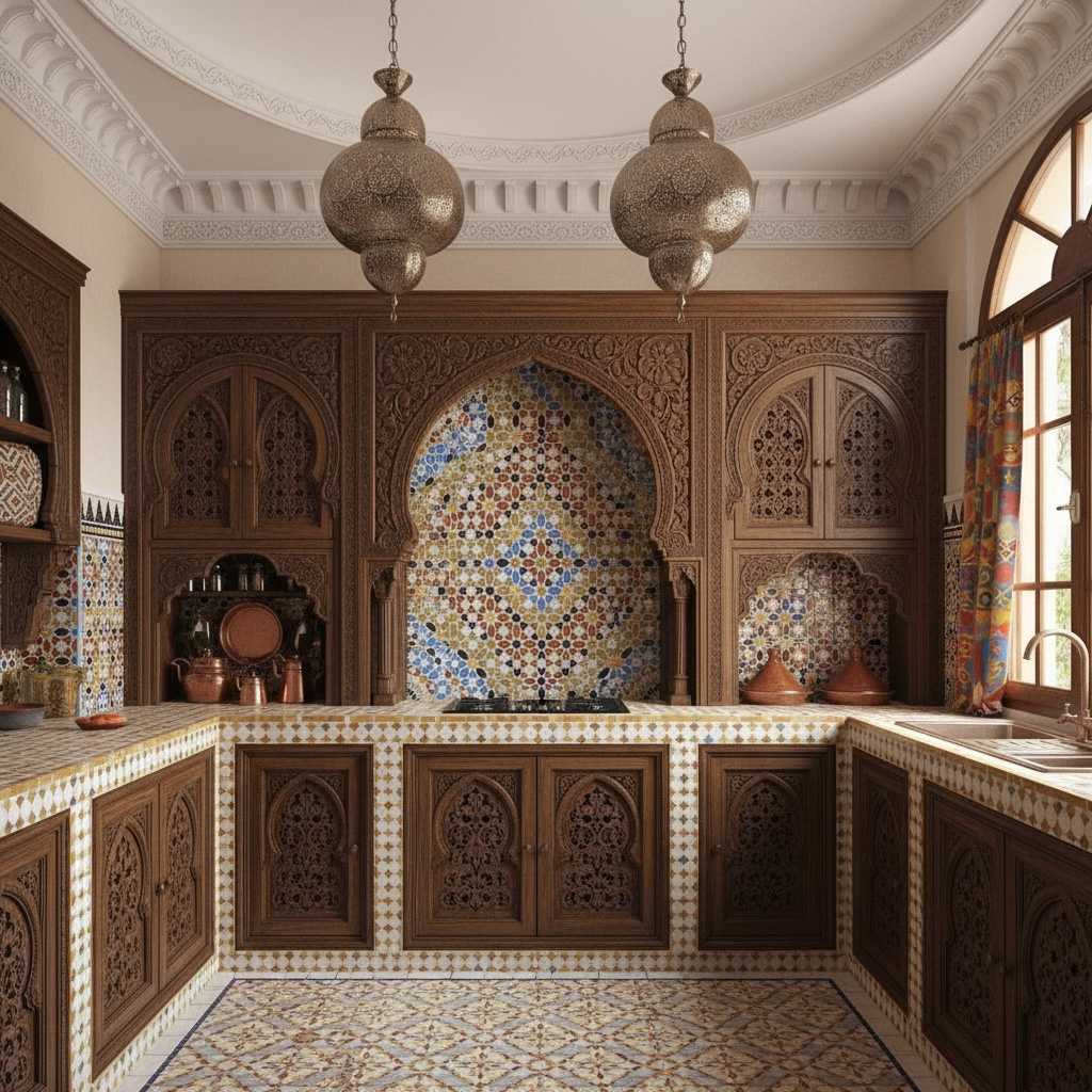 Moroccan Alkazar tile pack by Justmorocco showing colorful geometric patterned ceramic tiles for home decor.