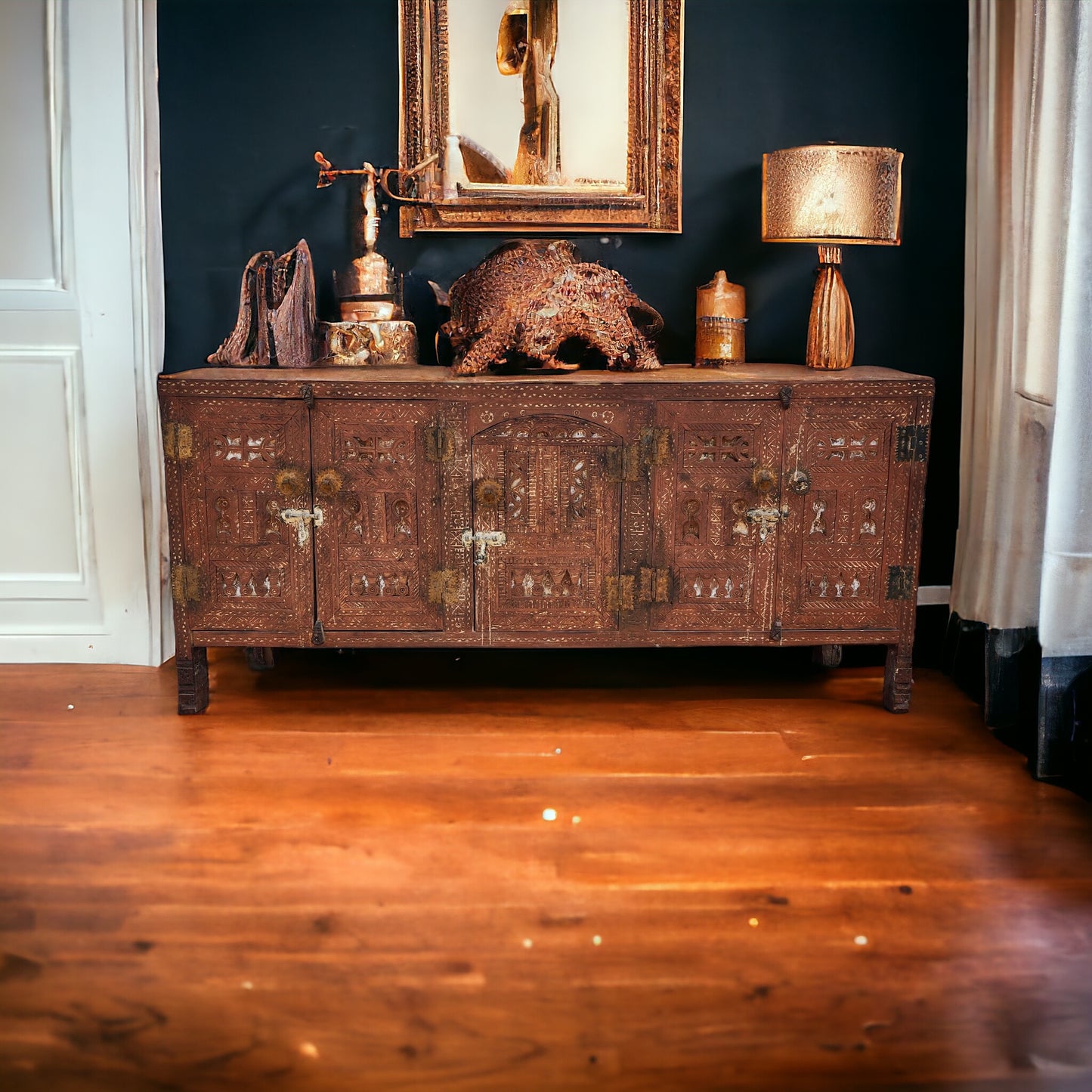 one of a kind african cabinet