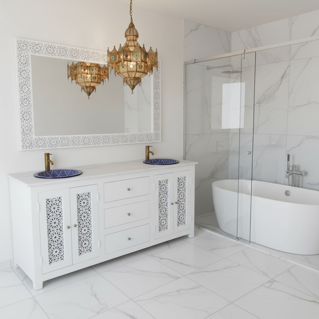 Marrakesh riad vanity sink cabinet