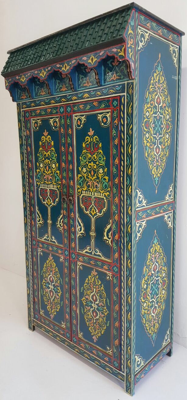 Moroccan painted Armoire