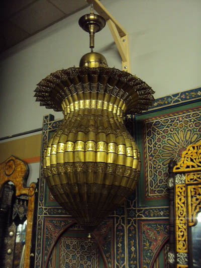 Moroccan brass chandelier