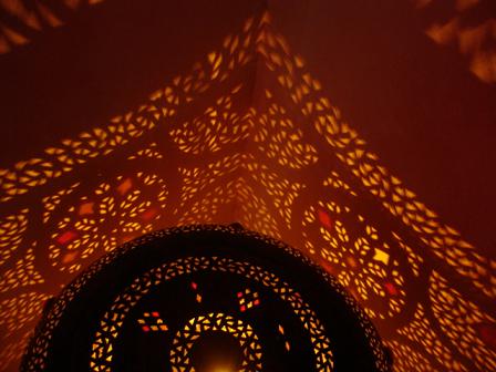 Moroccan kora copper chandelier