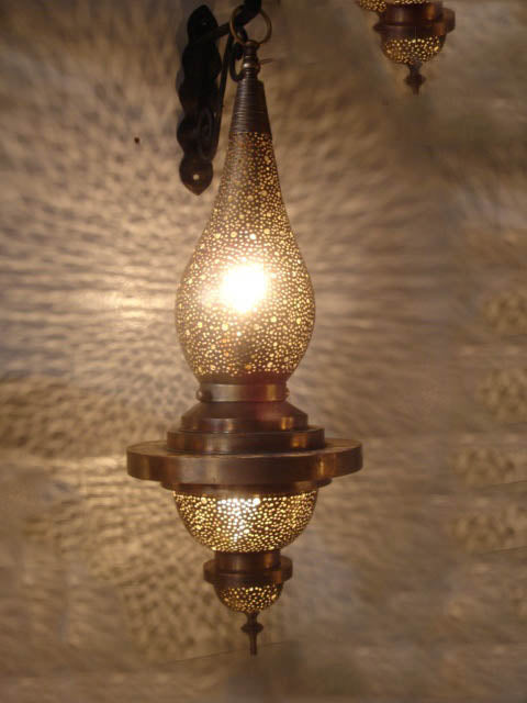 Tangier brass lamp