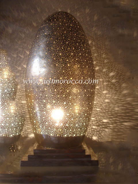 Unique brass table lamp