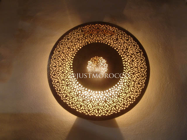 Moroccan copper sconce