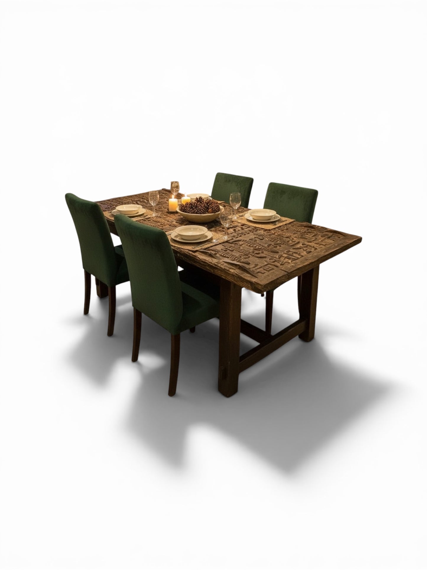 Dogon dining table by Justmorocco featuring a wooden surface with sleek legs, ideal for modern dining rooms.