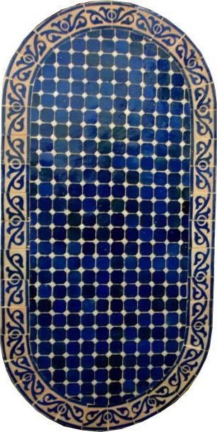 Oval large mosaic table