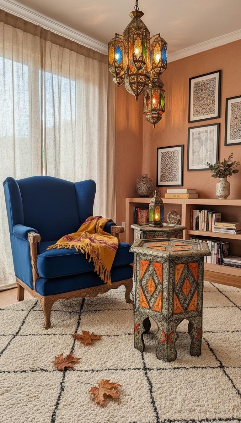 Antique unique Bone Inlay side Table: Handmade coffee table