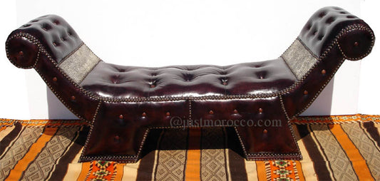 Targa leather chaise