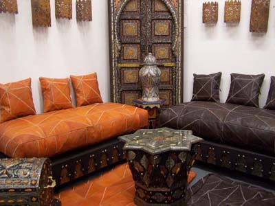 Leather moroccan couch