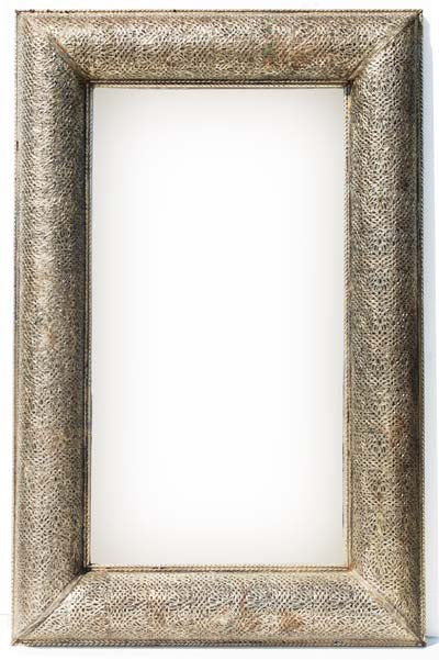 Moroccan silver mirror