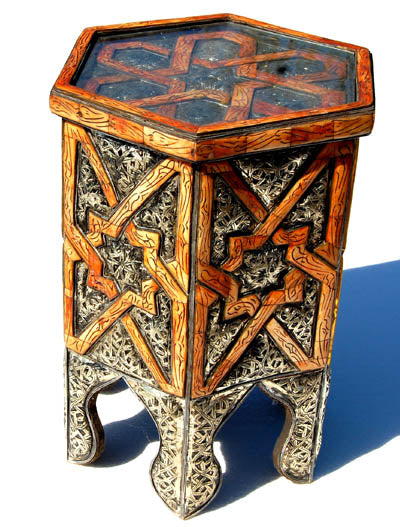 Camel bone corner table