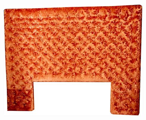 Orange Tafta headboard bed