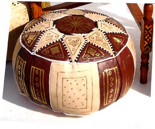 Brown moroccan ottoman