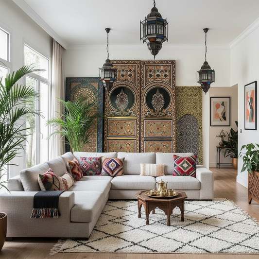 Moroccan design, blended with a modern, minimal base