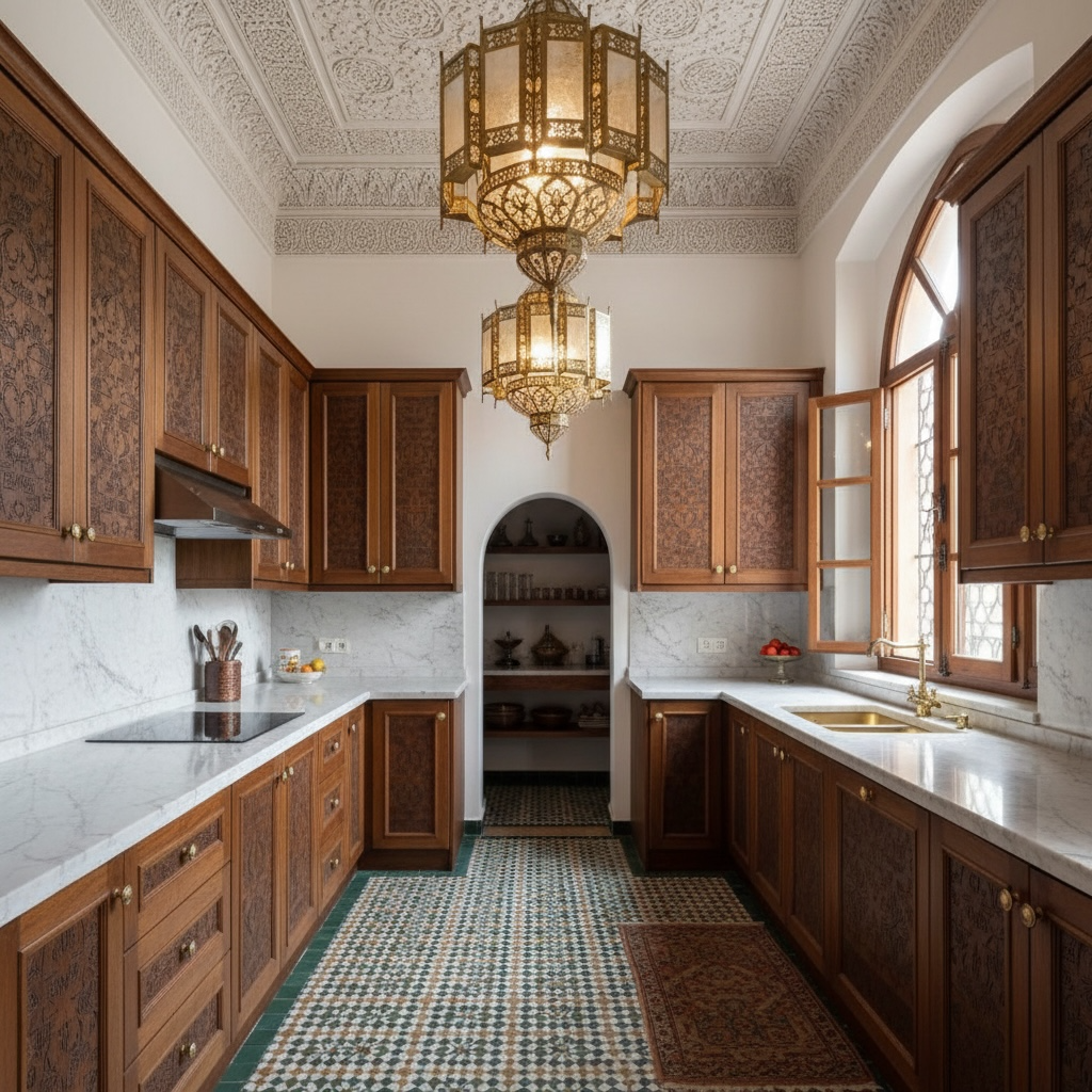 Marrakech riad kitchen cabinets
