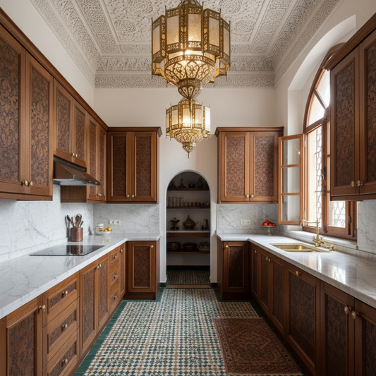 Marrakech riad kitchen cabinets