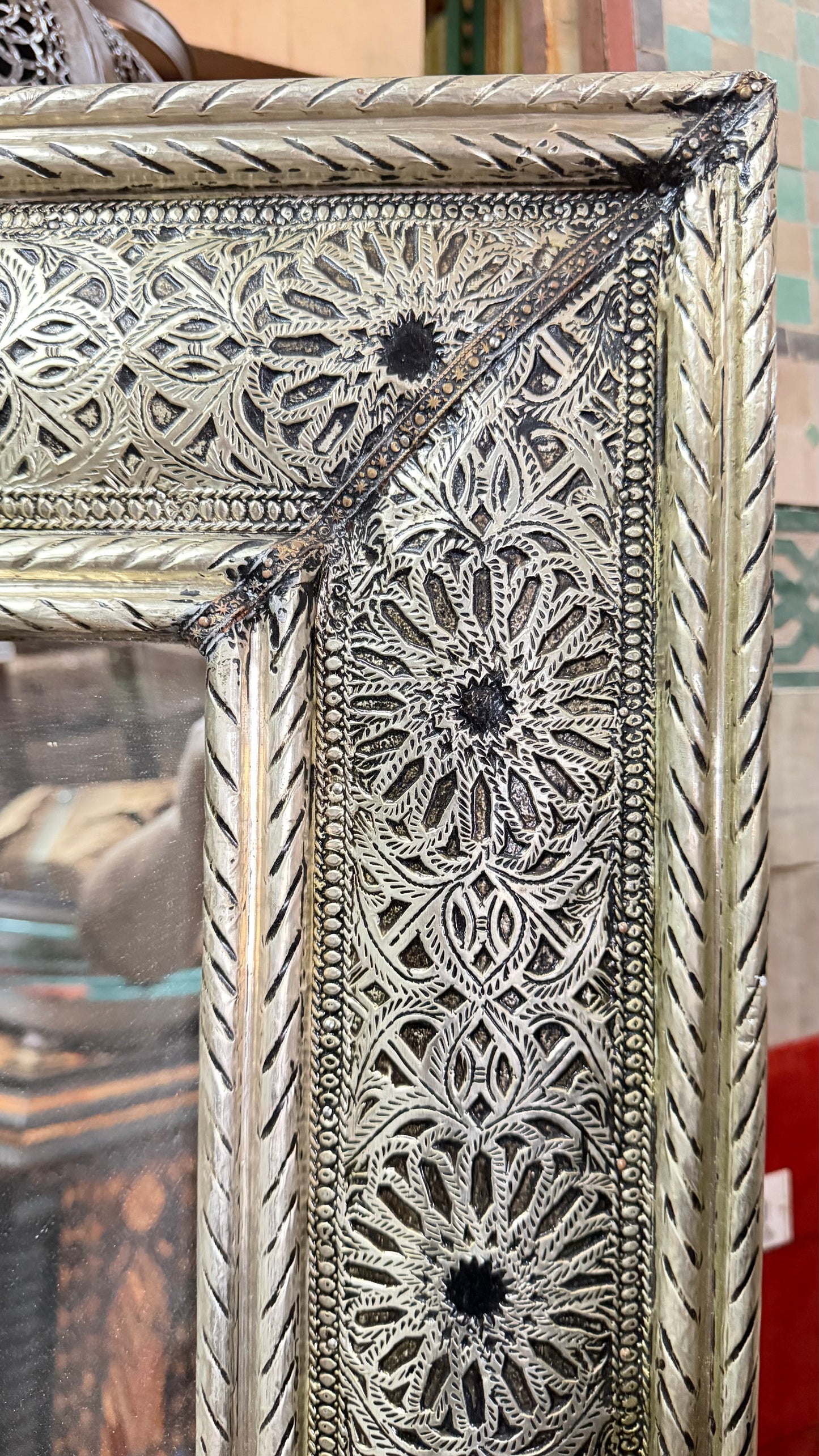 Riad silver mirror