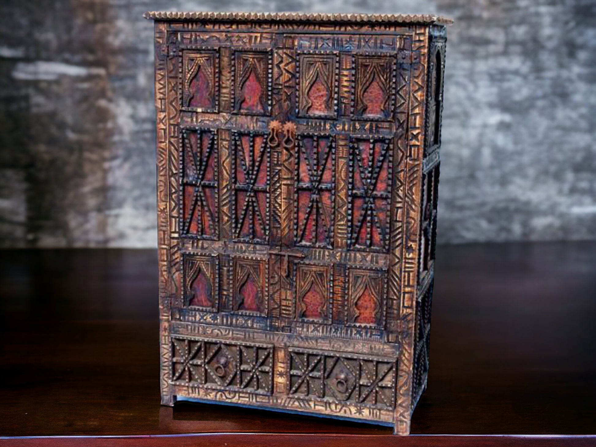 moorish armoire, vintage moroccan armoire