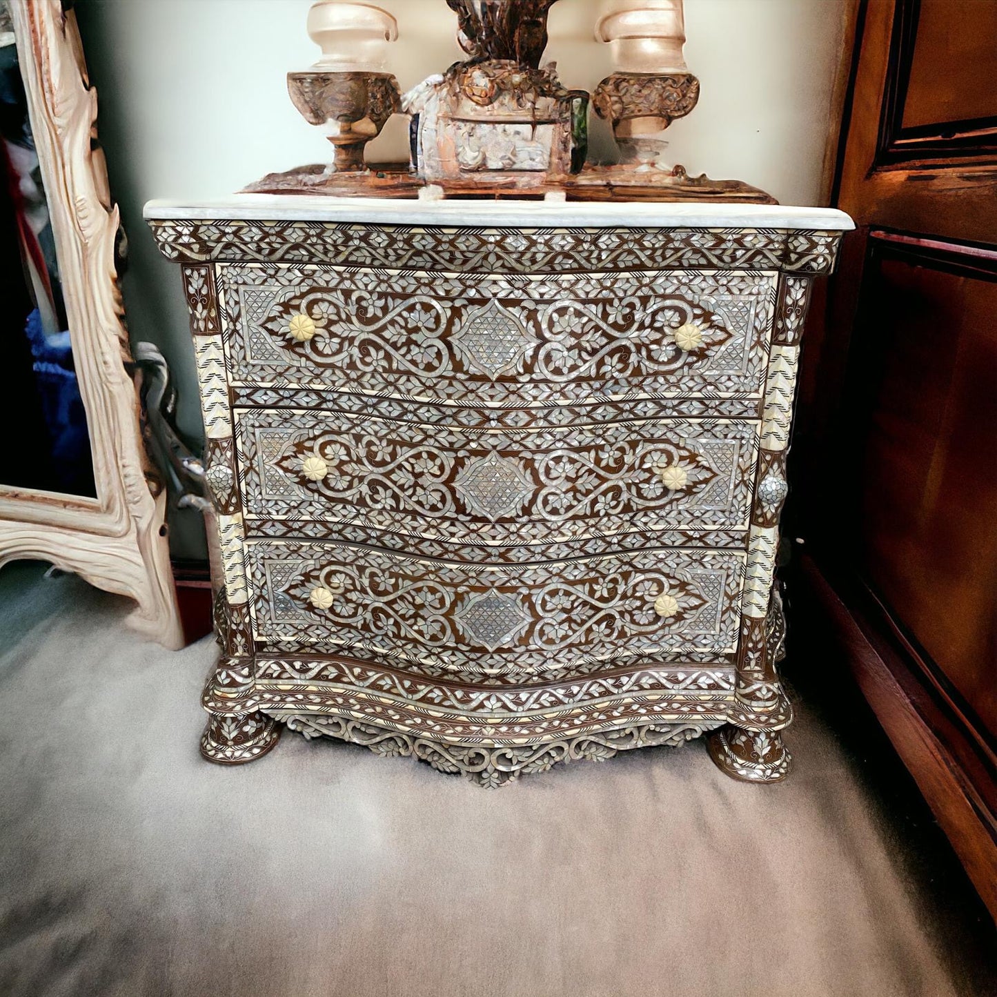 Aleppo mother of pearl cabinet