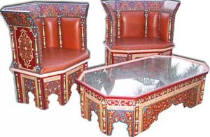 Mamounia painted living room set