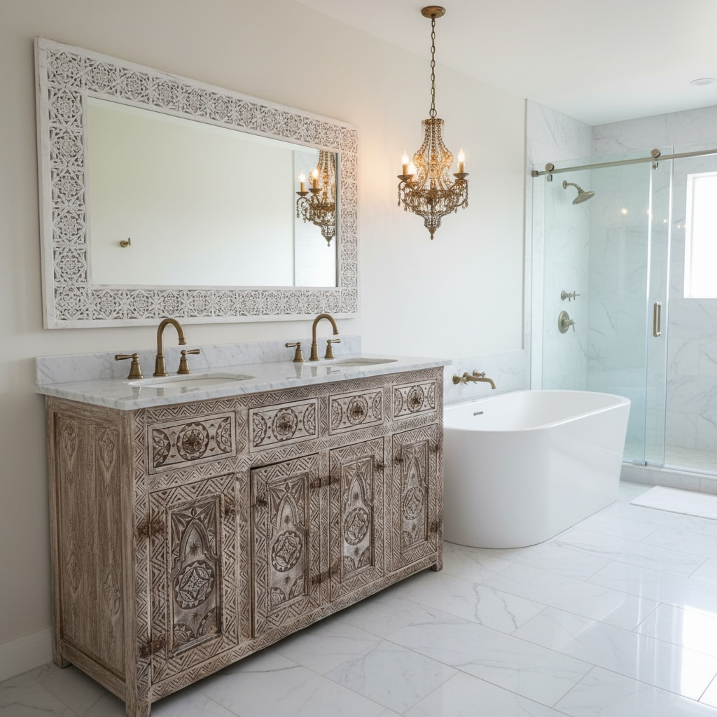 Mogador vanity sink cabinet