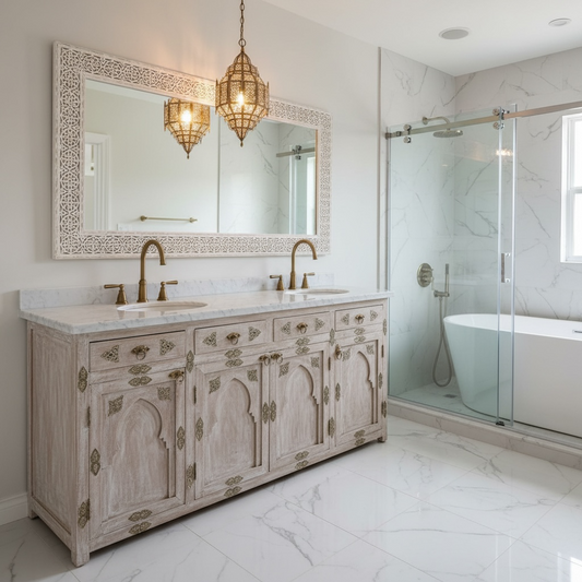 Marrakesh Riad lakdim vanity sink cabinet
