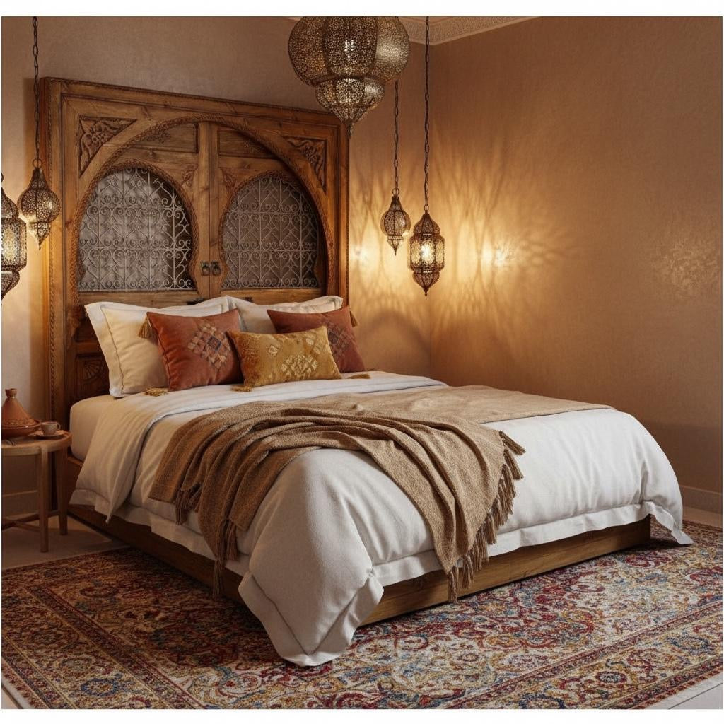 Riad lakdim headboard bed