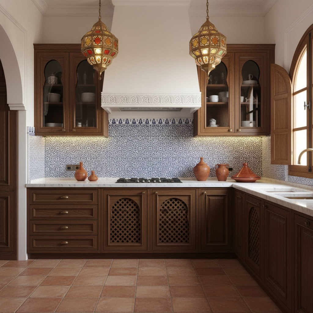 Colorful Moroccan Alhambra tiles from Justmorocco, showcasing intricate patterns and vibrant designs in a tile pack.