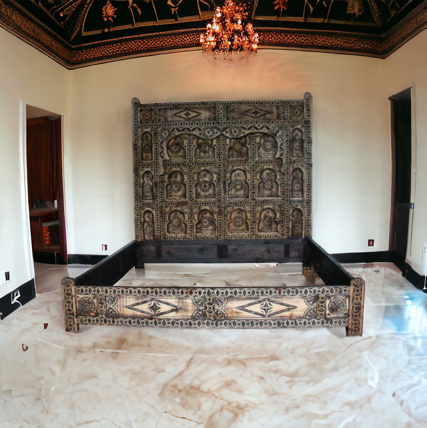 african bed, african king size bed