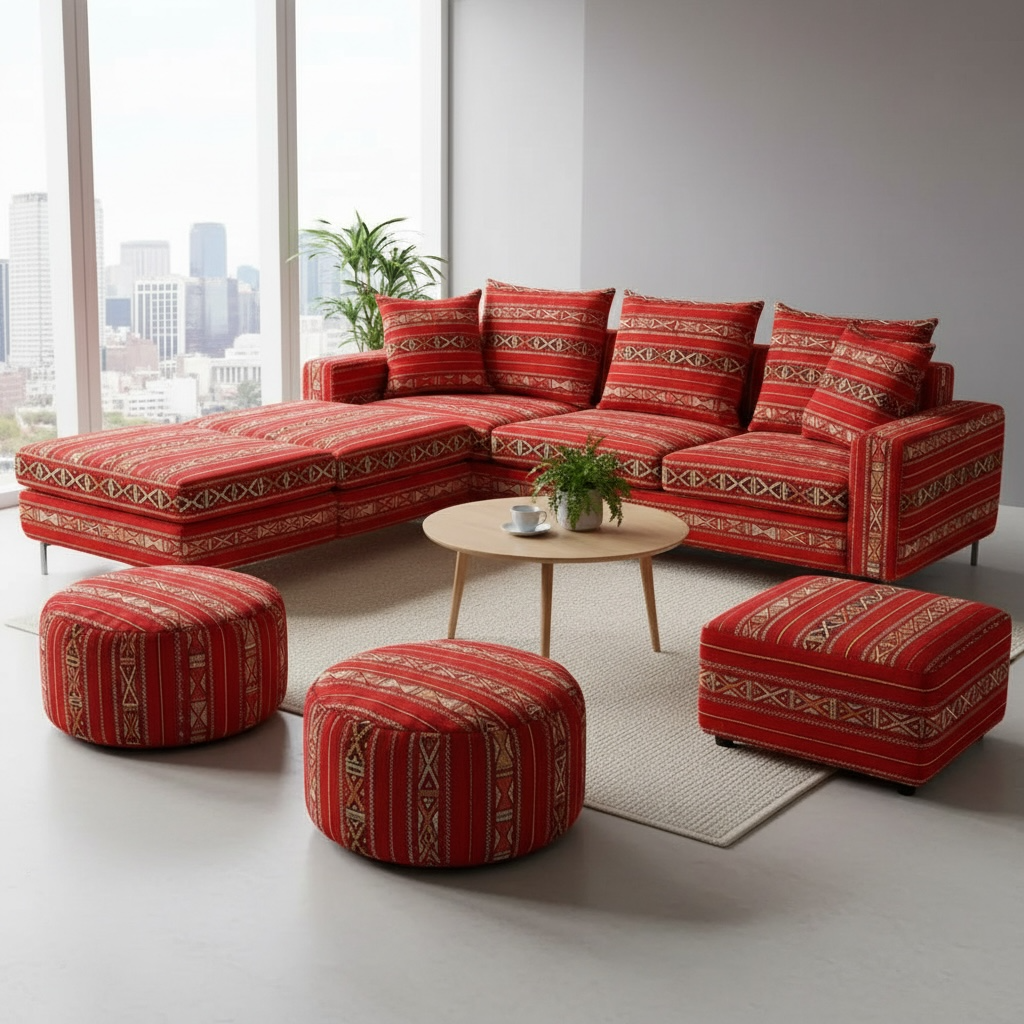 Vintage kilim living room set