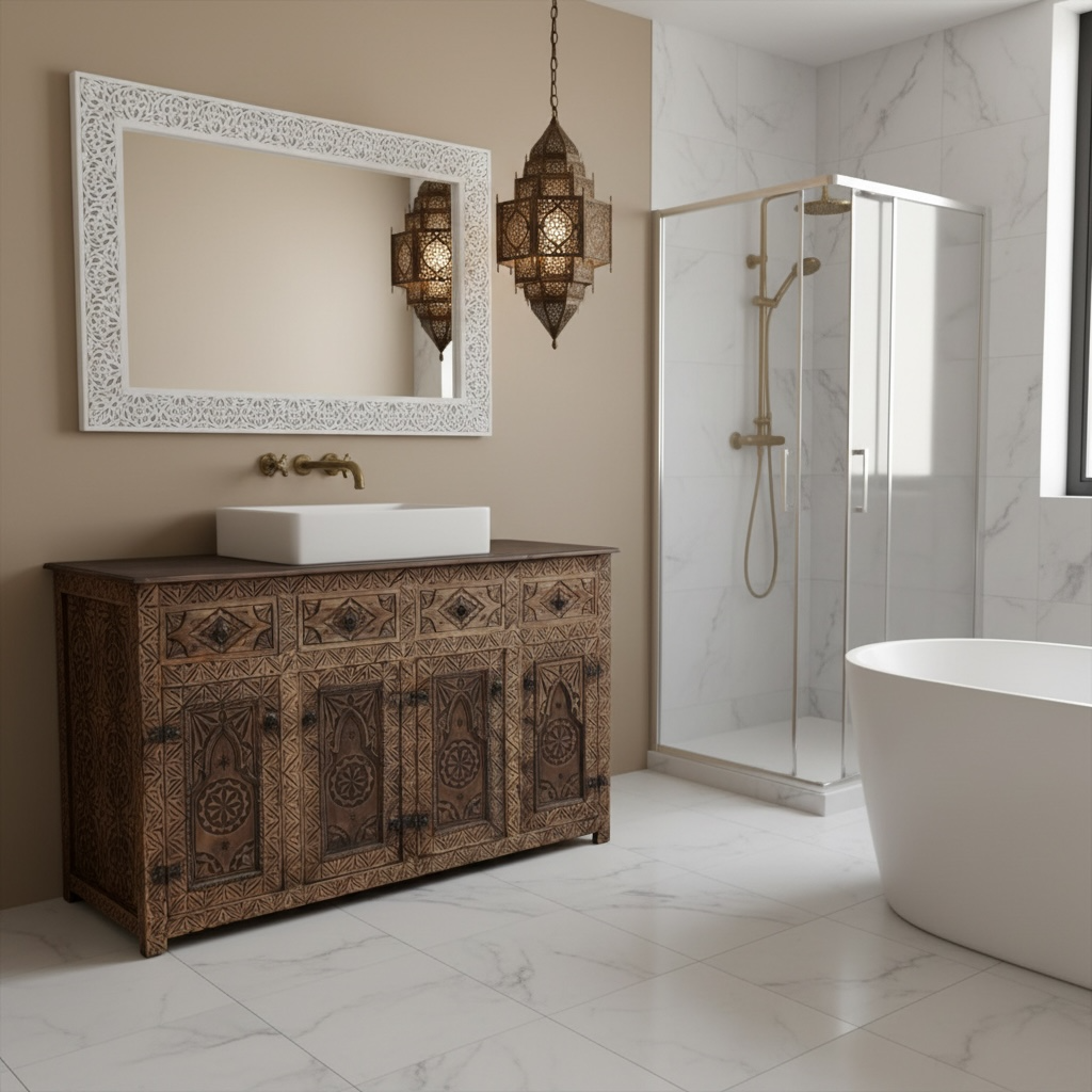 Berber atlas vanity sink cabinet
