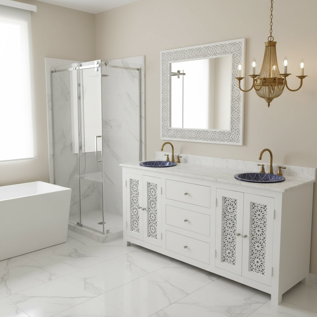 Marrakesh riad vanity sink cabinet