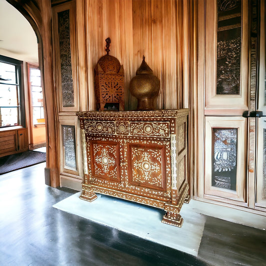 Antique mother of pearl cabinet