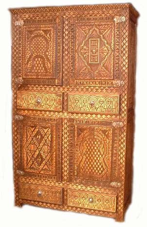 Kenya carved armoire