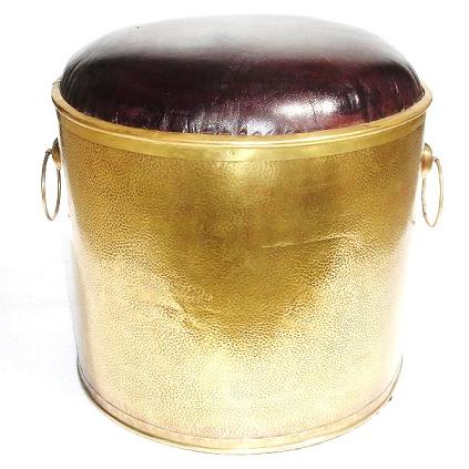 Tanakra brass pouf 4