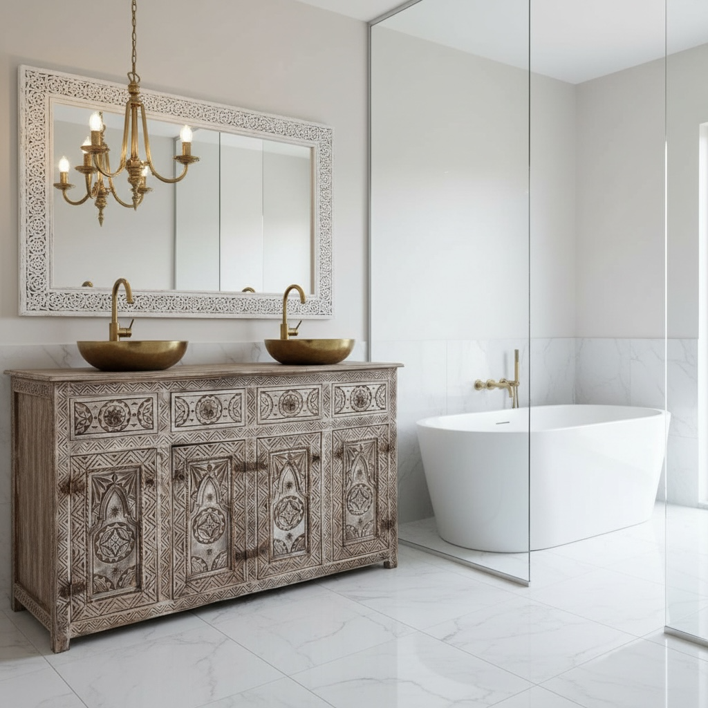 Mogador vanity sink cabinet