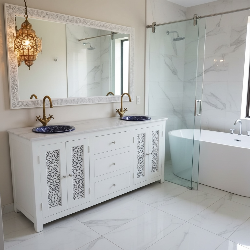 Marrakesh riad vanity sink cabinet