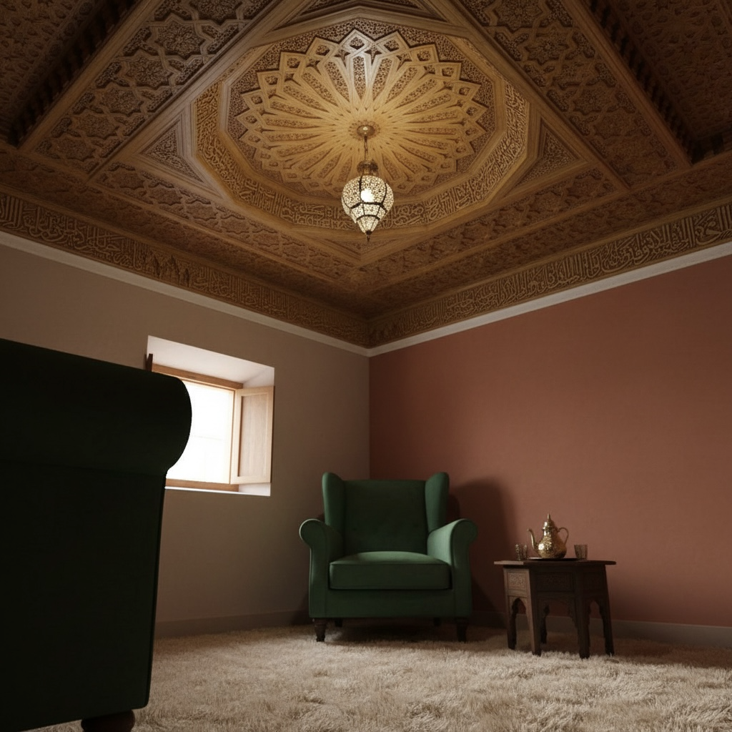 Elegant Demna Royal Ceiling from Justmorocco featuring intricate Moroccan-inspired design and detailed craftsmanship.