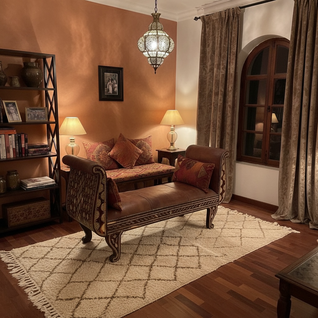 Leather moroccan couch
