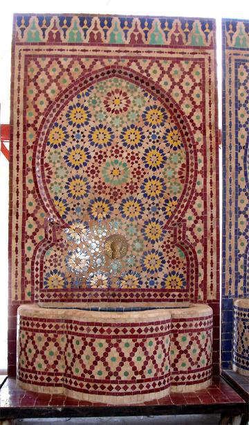 Alhambra tile fountain