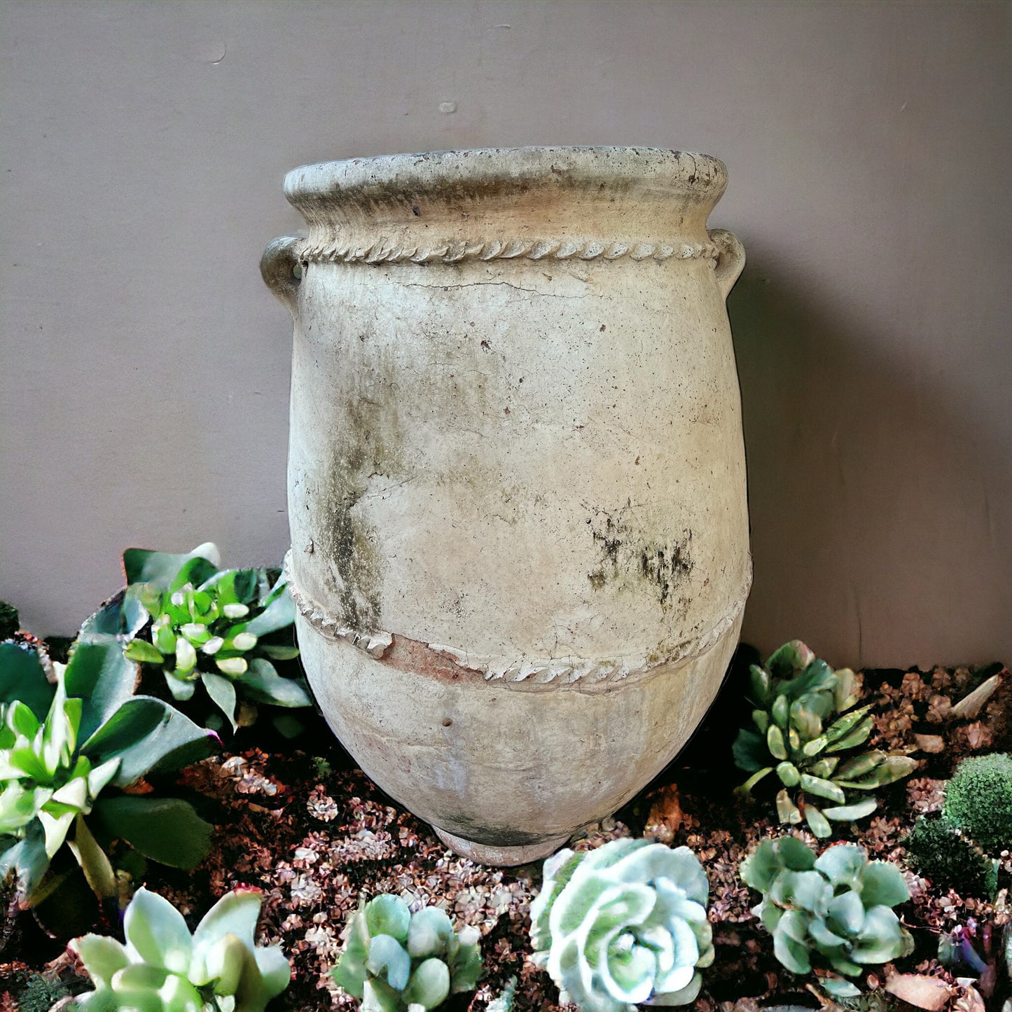 Large Rustic clay flower pot