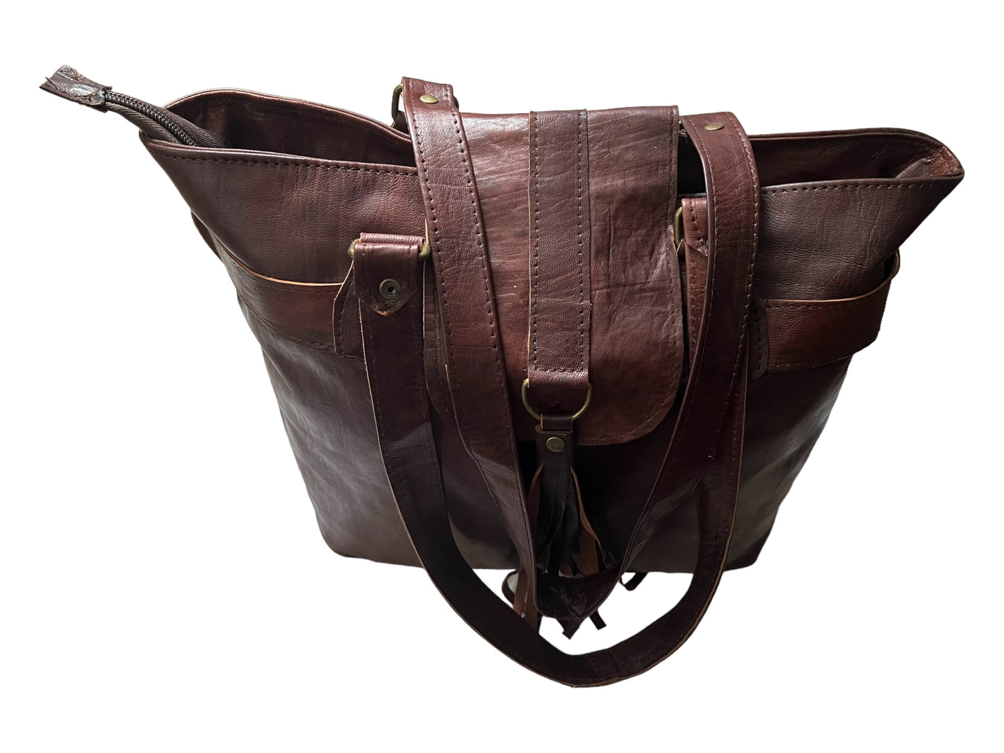 Brown Maha leather bag