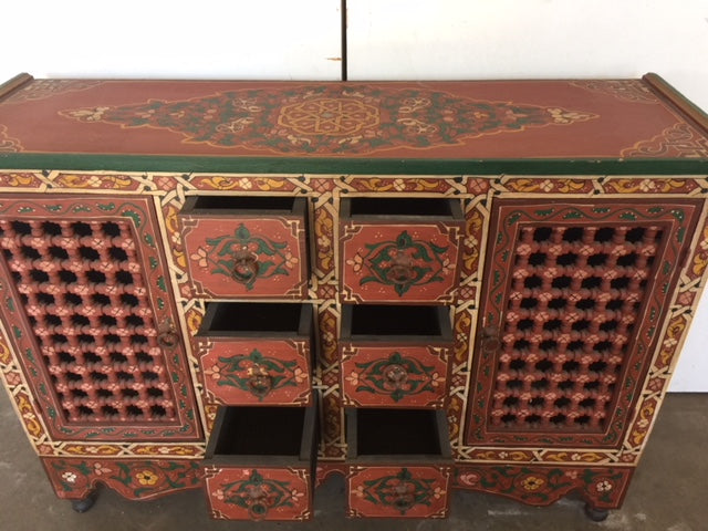Moorish hand painted dresser