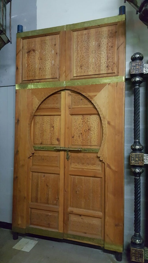 Extra large Moroccan wooden double door