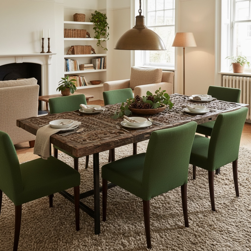 Dogon dining table by Justmorocco featuring a wooden surface and sturdy legs, ideal for modern dining rooms.